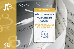 Découvrez les horaires des cours et le formulaire d'inscription !
